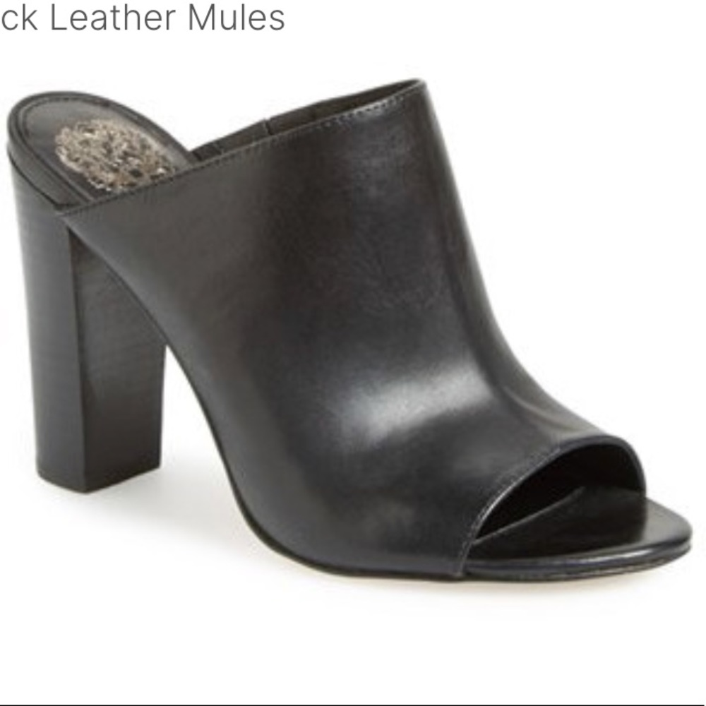 Vince Camuto Vestata leather peep toe mules
